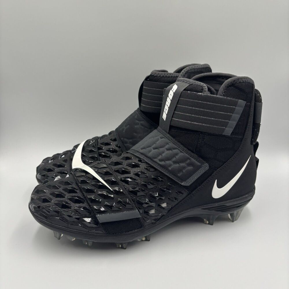 Size 10.5 Nike Force Savage Elite 2 TD Football Cleats Black White AH3999-001